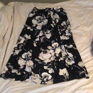 Long, open front skort